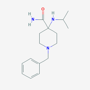 molecular formula C16H25N3O B090364 1-Benzyl-4-(isopropylamino)piperidine-4-carboxamide CAS No. 1031-36-3