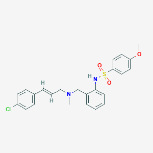 molecular formula C24H25ClN2O3S B090398 (E)-N-(2-(((3-(4-Chlorophenyl)allyl)(methyl)amino)methyl)phenyl)-4-methoxybenzenesulfonamide CAS No. 1283519-40-3