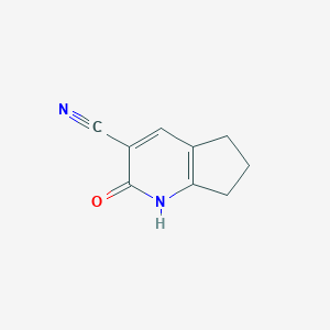 molecular formula C9H8N2O B009041 2-oxo-1H,2H,5H,6H,7H-cyclopenta[b]pyridine-3-carbonitrile CAS No. 108106-97-4