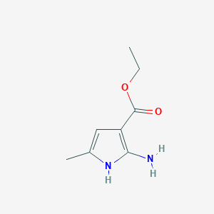 molecular formula C8H12N2O2 B009046 ethyl 2-amino-5-methyl-1H-pyrrole-3-carboxylate CAS No. 108290-85-3