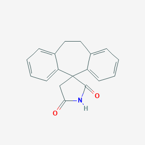 molecular formula C18H15NO2 B090506 Spiro(5H-dibenzo(a,d)cycloheptene-5,3'-pyrrolidine)-2',5'-dione, 10,11-dihydro- CAS No. 1034-46-4