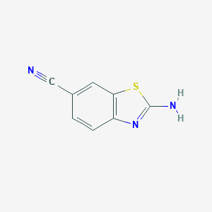 molecular formula C8H5N3S B009056 2-Aminobenzothiazole-6-carbonitrile CAS No. 19759-66-1