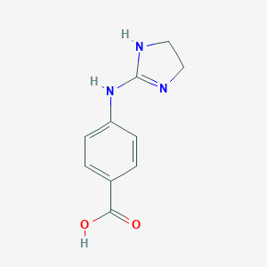 molecular formula C10H11N3O2 B009060 (4-(4,5-Dihydro-1H-imidazol-2-yl)amino)benzoic acid CAS No. 105958-84-7