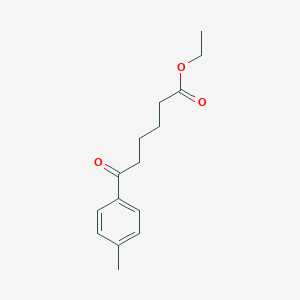 molecular formula C15H20O3 B009064 Ethyl 6-(4-methylphenyl)-6-oxohexanoate CAS No. 100847-87-8