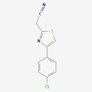 molecular formula C11H7ClN2S B090668 2-[4-(4-Chlorophenyl)-1,3-thiazol-2-yl]acetonitrile CAS No. 17969-48-1