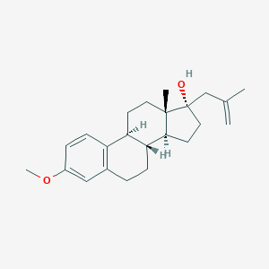 molecular formula C23H32O2 B090675 (8R,9S,13S,14S,17S)-3-Methoxy-13-methyl-17-(2-methylprop-2-enyl)-7,8,9,11,12,14,15,16-octahydro-6H-cyclopenta[a]phenanthren-17-ol CAS No. 17550-04-8