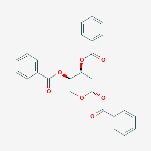 molecular formula C26H22O7 B090694 [(2S,4S,5R)-2,5-Dibenzoyloxyoxan-4-yl] benzoate CAS No. 17685-02-8