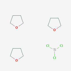 molecular formula C12H24Cl3O3Ti B090713 Titanium(III) chloride tetrahydrofuran complex (1:3) CAS No. 18039-90-2