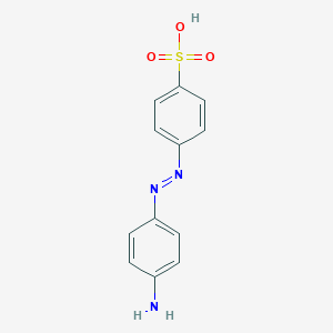 molecular formula C12H11N3O3S B090724 4-((4-Aminophenyl)diazenyl)benzenesulfonic acid CAS No. 104-23-4