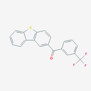 molecular formula C20H11F3OS B090731 DIBENZOTHIOPHENE, 2-(m-TRIFLUOROMETHYLBENZOYL)- CAS No. 17739-81-0