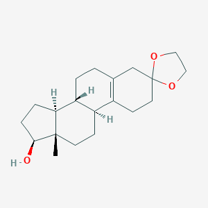 molecular formula C20H30O3 B090733 (8'R,9'S,13'S,14'S,17'S)-13'-methylspiro[1,3-dioxolane-2,3'-2,4,6,7,8,9,11,12,14,15,16,17-dodecahydro-1H-cyclopenta[a]phenanthrene]-17'-ol CAS No. 15342-09-3