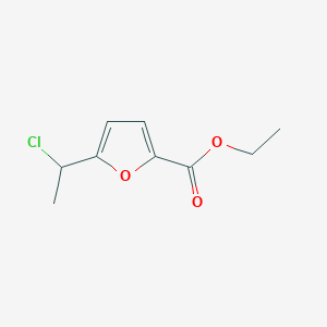 molecular formula C9H11ClO3 B090739 Ethyl 5-(1-chloroethyl)furan-2-carboxylate CAS No. 18744-04-2