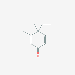 molecular formula C10H14O B090744 2,5-Cyclohexadien-1-one, 4-ethyl-3,4-dimethyl- CAS No. 17429-35-5