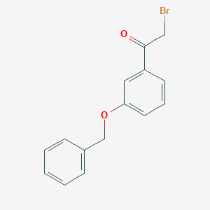molecular formula C15H13BrO2 B090757 1-(3-(Benzyloxy)phenyl)-2-bromoethanone CAS No. 19381-40-9