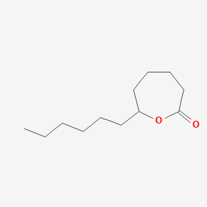 molecular formula C12H22O2 B090762 7-Hexyloxepan-2-one CAS No. 16429-21-3