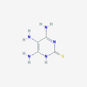 molecular formula C4H7N5S B090780 2(1H)-Pyrimidinethione, 4,5,6-triamino- CAS No. 1073-99-0