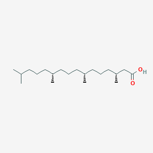 molecular formula C20H40O2 B090792 (3R,7R,11R)-3,7,11,15-Tetramethylhexadecanoic acid CAS No. 18654-64-3