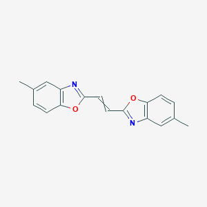 molecular formula C18H14N2O2 B090793 苯并恶唑，2,2'-(1,2-乙烯基)双[5-甲基- CAS No. 1041-00-5