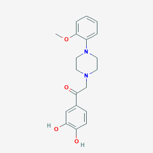 molecular formula C19H22N2O4 B090797 1-(3,4-Dihydroxyphenyl)-2-[4-(2-methoxyphenyl)piperazin-1-YL]ethan-1-one CAS No. 15532-98-6