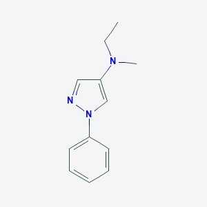 molecular formula C12H15N3 B090804 Pyrazole, 4-(ethylmethylamino)-1-phenyl- CAS No. 17551-24-5