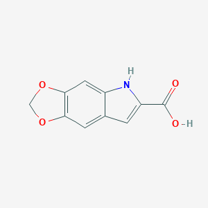 molecular formula C10H7NO4 B009081 5H-[1,3]dioxolo[4,5-f]indole-6-carboxylic acid CAS No. 106517-64-0