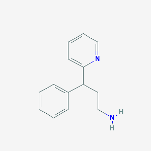 molecular formula C14H16N2 B090810 3-Phenyl-3-pyridin-2-ylpropan-1-amine CAS No. 19428-45-6
