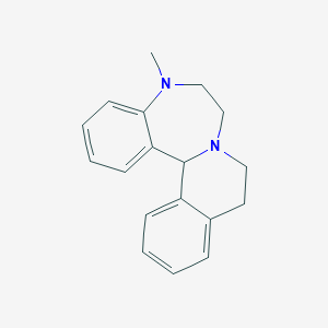molecular formula C18H20N2 B090818 5-Methyl-6,7,9,10-tetrahydro-5H-isoquino(2,1-d)(1,4)benzodiazepine CAS No. 19007-31-9