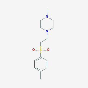 molecular formula C14H22N2O2S B090835 Piperazine, 1-methyl-4-[2-(p-tolylsulfonyl)ethyl]- CAS No. 16191-68-7