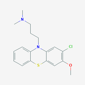 molecular formula C18H21ClN2OS B090843 Phenothiazine, 2-chloro-10-(3-(dimethylamino)propyl)-3-methoxy- CAS No. 17800-20-3