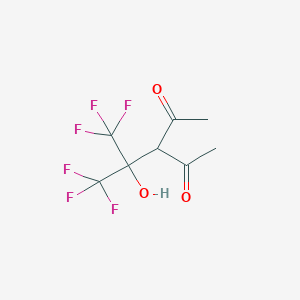molecular formula C8H8F6O3 B090870 2,4-Pentanedione, 3-(1-hydroxy-2,2,2-trifluoro-1-(trifluoromethyl)ethyl)- CAS No. 15700-73-9