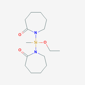 molecular formula C15H28N2O3Si B090878 1-[Ethoxy-methyl-(2-oxoazepan-1-yl)silyl]azepan-2-one CAS No. 17690-26-5