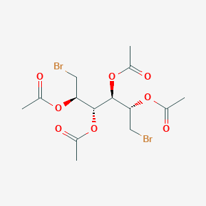 molecular formula C14H20Br2O8 B090917 1,6-Dibromo-1,6-dideoxygalactitol 2,3,4,5-tetraacetate CAS No. 15410-52-3