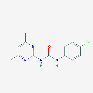 molecular formula C13H13ClN4O B090948 Urea, 1-(p-chlorophenyl)-3-(4,6-dimethyl-2-pyrimidinyl)- CAS No. 16018-61-4