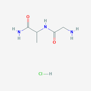 molecular formula C5H12ClN3O2 B090954 (S)-2-(2-Aminoacetamido)propanamide hydrochloride CAS No. 15855-91-1