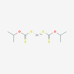 molecular formula C8H14O2S4Zn B090960 Zinc, bis[O-(1-methylethyl) carbonodithioato-kappaS,kappaS']-, (T-4)- CAS No. 1000-90-4