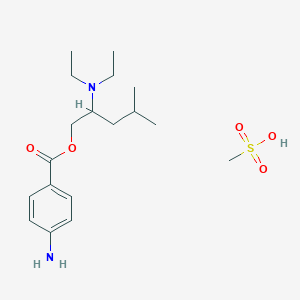 molecular formula C18H32N2O5S B090961 Leucinocaine mesylate CAS No. 135-44-4