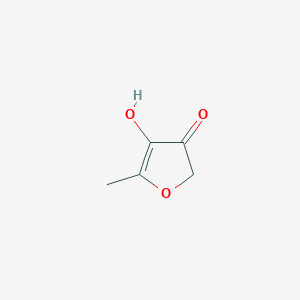 molecular formula C5H6O3 B090963 4-Hydroxy-5-methylfuran-3(2H)-one CAS No. 19322-27-1