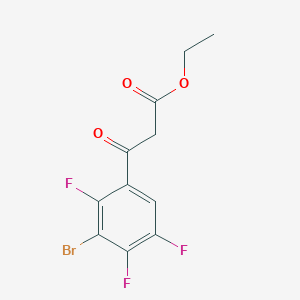 molecular formula C11H8BrF3O3 B009097 3-溴-2,4,5-三氟苯甲酰乙酸乙酯 CAS No. 104222-46-0