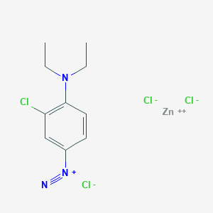 molecular formula C10H13Cl4N3Zn B090981 3-Chloro-4-(diethylamino)benzenediazonium trichlorozincate CAS No. 15557-00-3