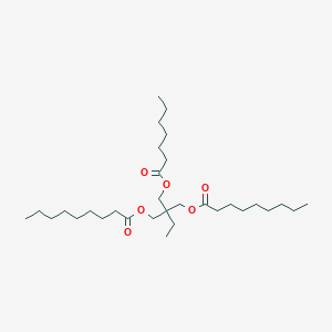 molecular formula C31H58O6 B090987 2-Ethyl-2-(((1-oxoheptyl)oxy)methyl)propane-1,3-diyl dinonan-1-oate CAS No. 15834-06-7