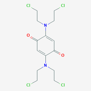 molecular formula C14H18Cl4N2O2 B090995 1,4-Benzoquinone-2,5-dimustard CAS No. 15482-81-2