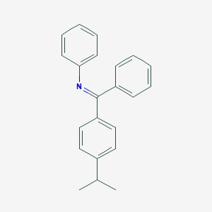 molecular formula C22H21N B091007 N,1-diphenyl-1-(4-propan-2-ylphenyl)methanimine CAS No. 18864-77-2