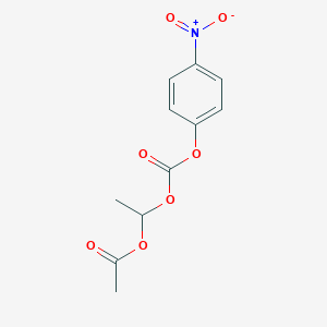 molecular formula C11H11NO7 B091043 Carbonic acid, 1-(acetyloxy)ethyl 4-nitrophenyl ester CAS No. 101623-68-1