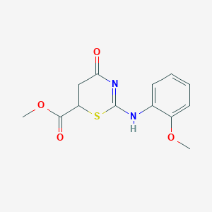 molecular formula C13H14N2O4S B091066 Methyl 2-(2-methoxyanilino)-4-oxo-5,6-dihydro-1,3-thiazine-6-carboxylate CAS No. 16238-47-4