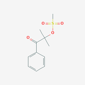 molecular formula C11H14O4S B091075 2-Methyl-1-oxo-1-phenylpropan-2-yl methanesulfonate CAS No. 17231-17-3