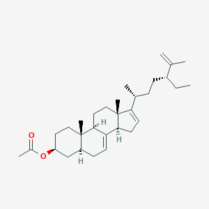 molecular formula C31H48O2 B091081 5alpha-Stigmasta-7,16,25-trien-3beta-ol, acetate CAS No. 17808-70-7
