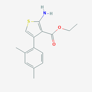 molecular formula C15H17NO2S B091086 Ethyl 2-amino-4-(2,4-dimethylphenyl)thiophene-3-carboxylate CAS No. 15854-10-1
