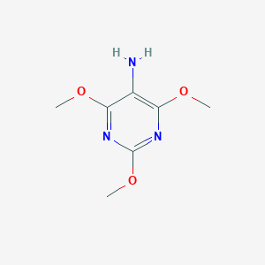 molecular formula C7H11N3O3 B091103 5-Pyrimidinamine, 2,4,6-trimethoxy- (9CI) CAS No. 16097-43-1