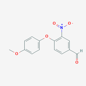 molecular formula C14H11NO5 B091145 4-(4-Methoxyphenoxy)-3-nitrobenzaldehyde CAS No. 15962-63-7
