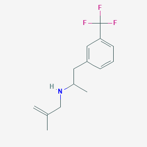 molecular formula C14H18F3N B091159 alpha-Methyl-N-(2-methyl-2-propenyl)-m-(trifluoromethyl)benzeneethanamine CAS No. 15270-47-0